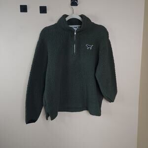 PINK Victoria's Secret Green Sherpa Jacket